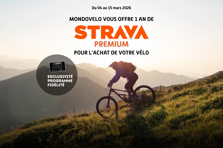 MONDOVELO vous offre 1 an d'abonnement STRAVA pour l'achat de votre vélo !