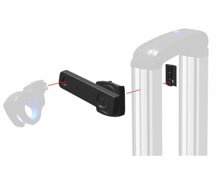 Adaptateur de cadre col de cygne pour porte-vélo ALMADA WORK-E CC-X61 Noir