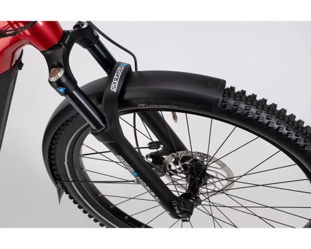 Vélo électrique trekking Homme TREKKING 7 HIGH Rouge/Bleu