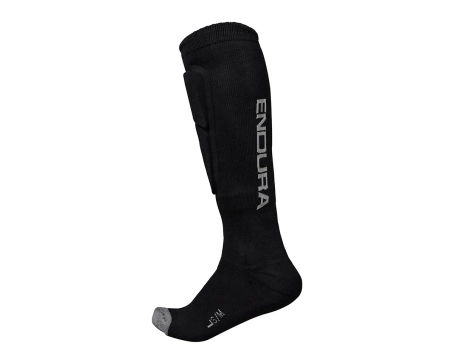 Chaussettes avec protège-tibias Unisexe SINGLETRACK Noir