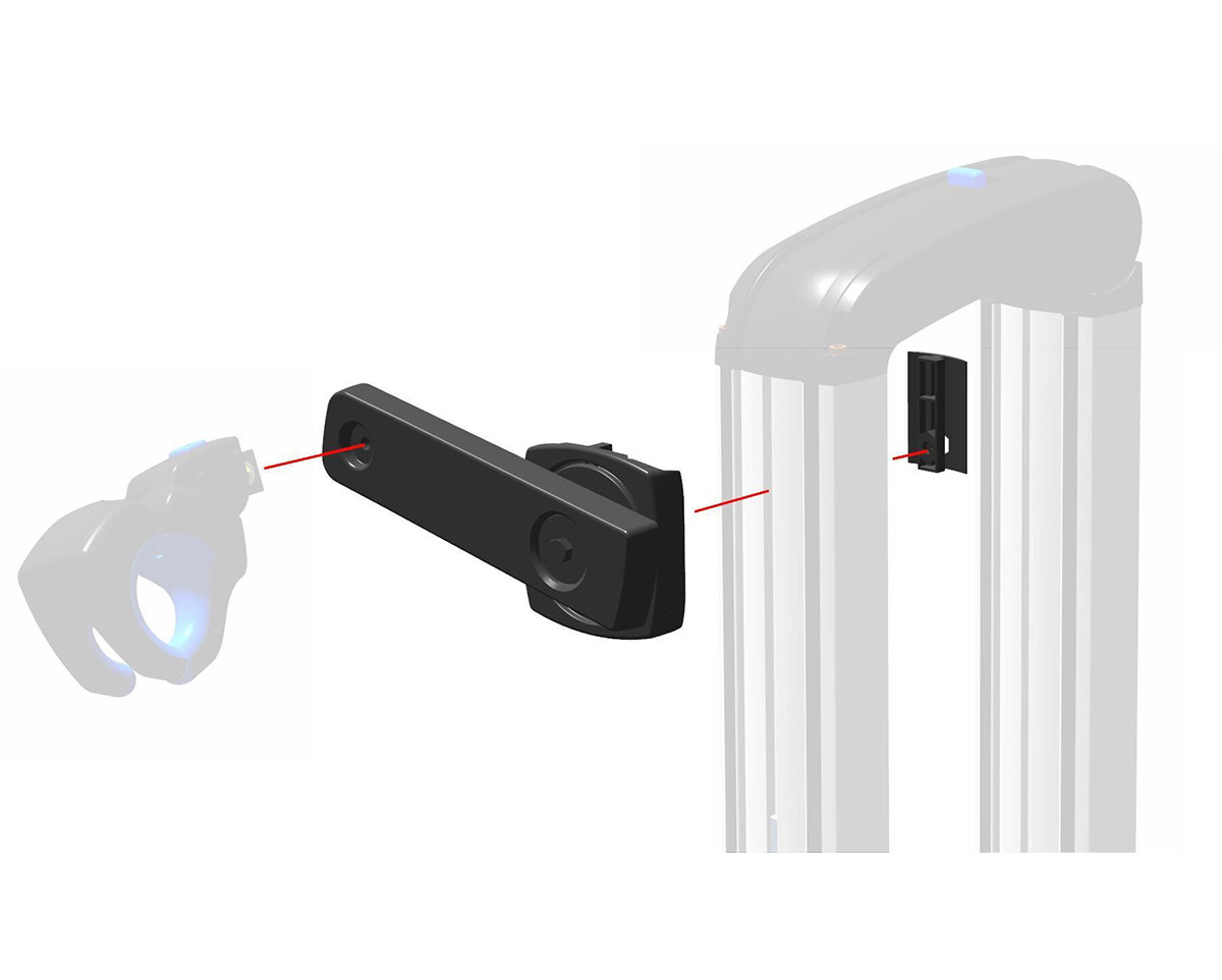 Adaptateur de cadre col de cygne pour porte-vélo ALMADA WORK-E CC-X61 Noir