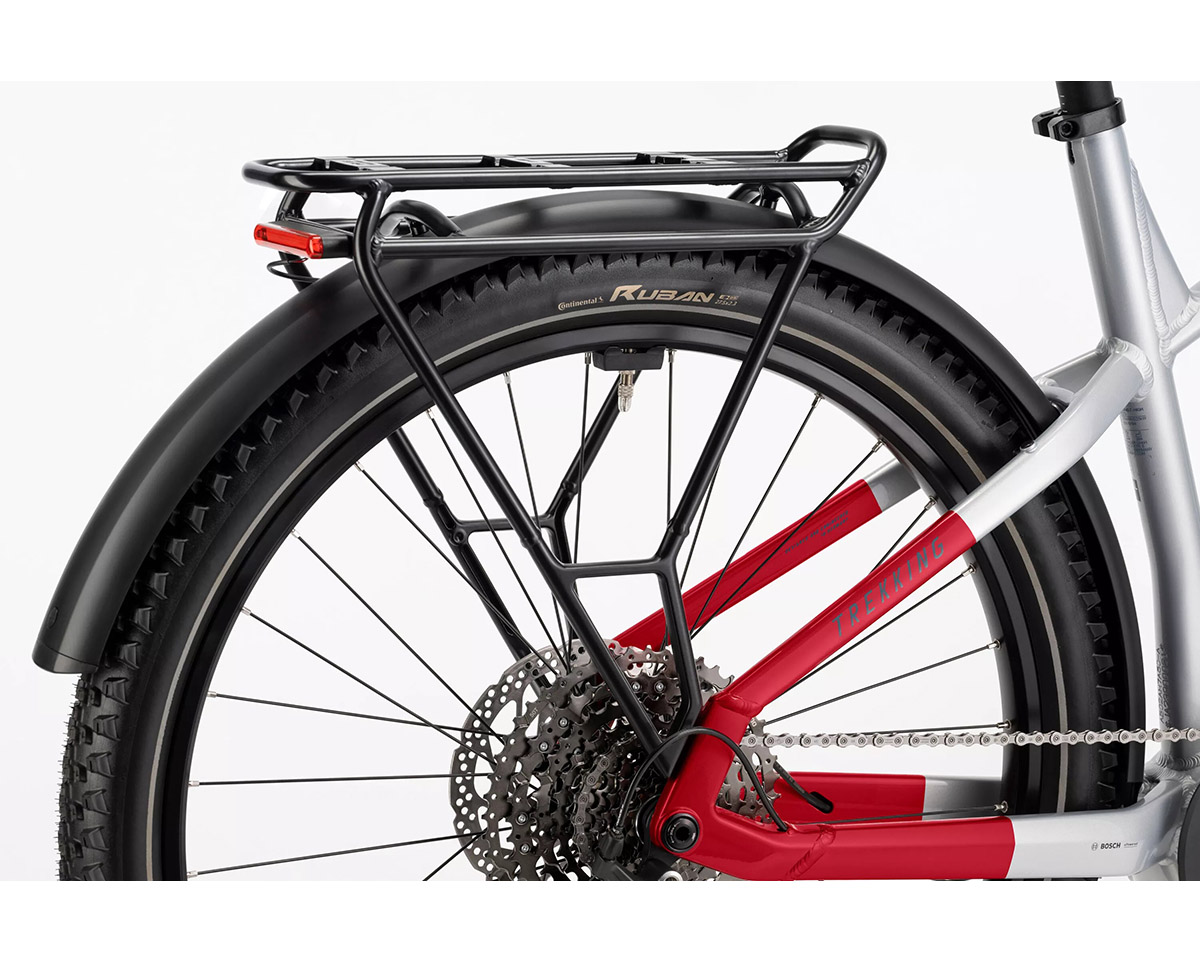 Vélo électrique trekking Homme TREKKING 7 HIGH Gris/Rouge