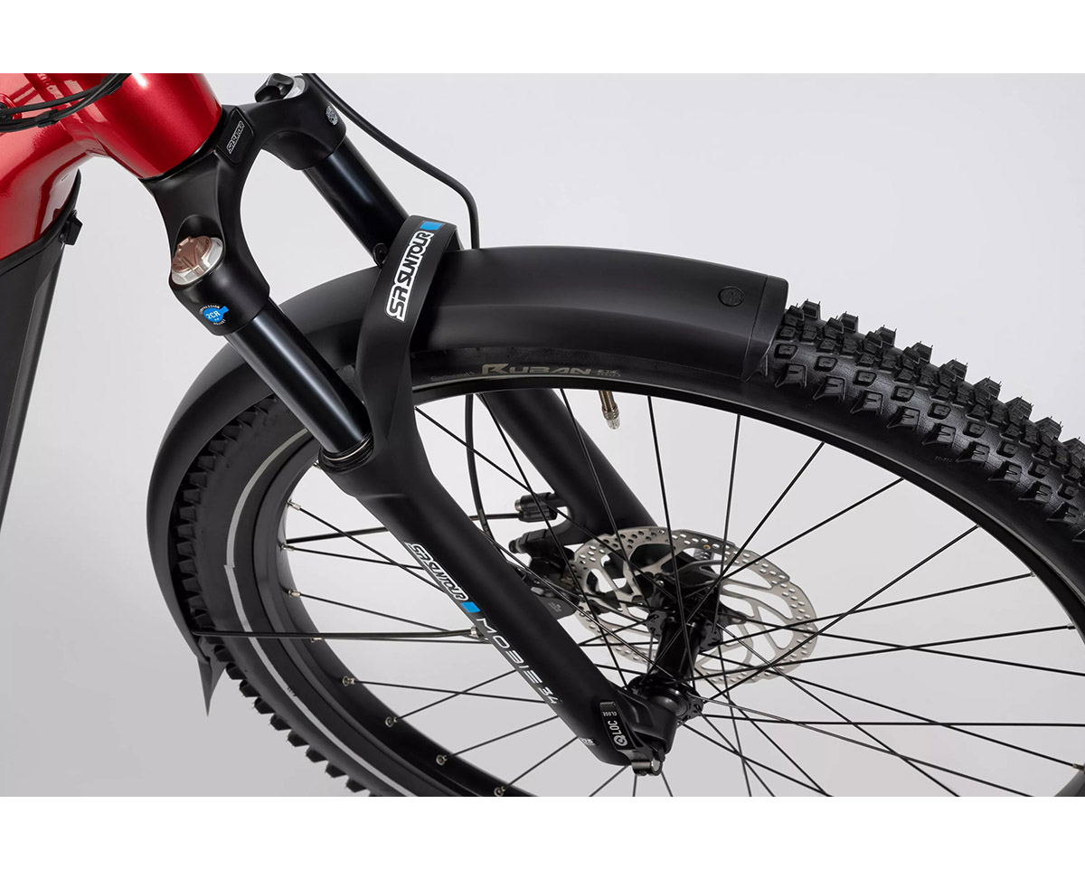 Vélo électrique trekking Homme TREKKING 7 HIGH Rouge/Bleu