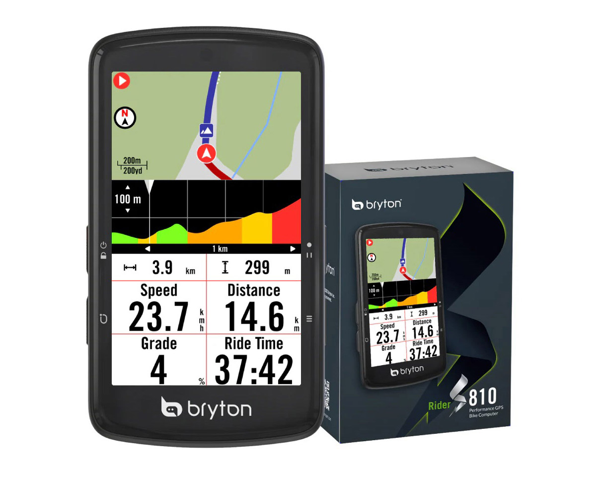 Compteur GPS de vélo RIDER S810 E Noir