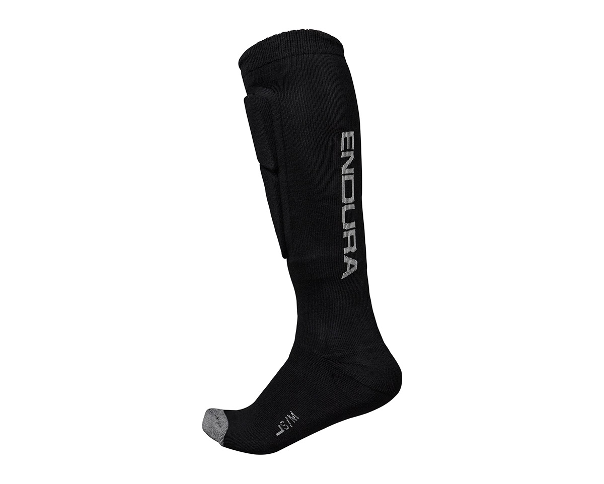 Chaussettes avec protège-tibias Unisexe SINGLETRACK Noir