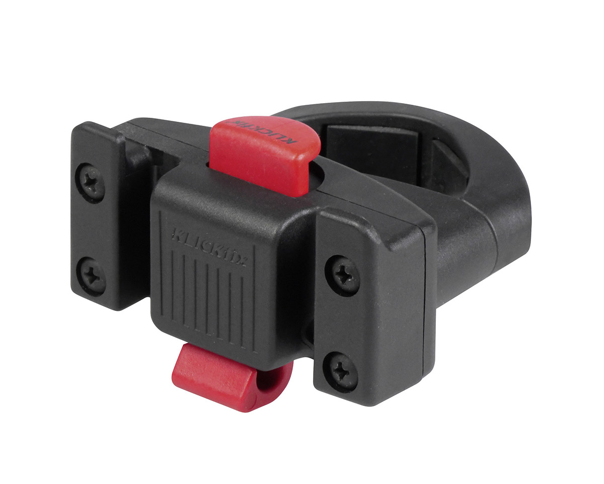 Fixation de panier avant/sacoche de selle CADDY OVERSIZE Noir/Rouge