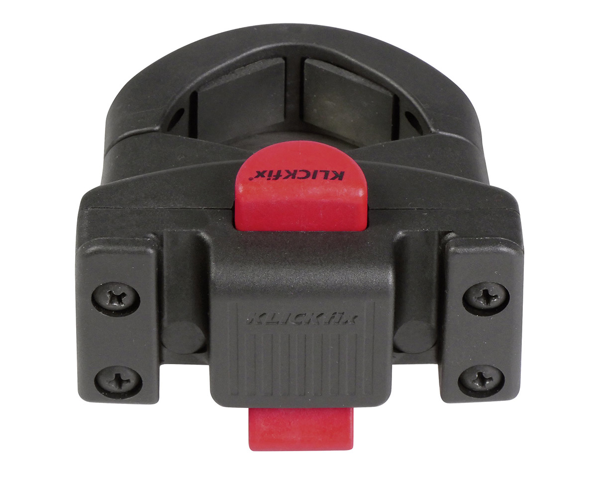 Fixation de panier avant/sacoche de selle CADDY OVERSIZE Noir/Rouge